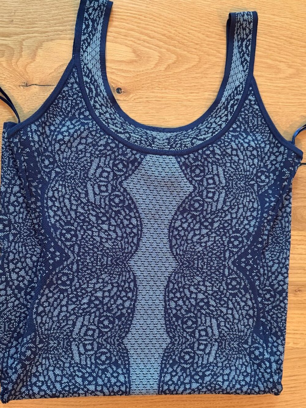 BCBG MAXAZARIA 'CASPAR' BLUE SHADOW LACE KNIT BANDAGE /BODYCON CLUB DRESS MEDIUM - Picture 8 of 9